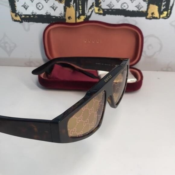 New Authentic Gucci Tortoise Shell Sunglasses GG1591s 002 - Picture 9 of 11